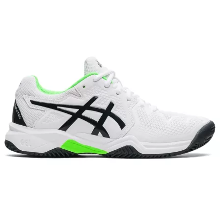 Asics Gel-Resolution 8 Junior White/Green Gecko