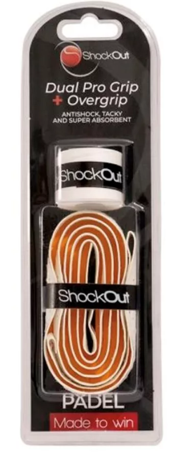 ShockOut Dual Pro Grip Hvid + Overgrip Hvid