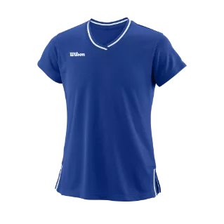 Wilson Team ll V-Neck T-Shirt Girl Royal Blue
