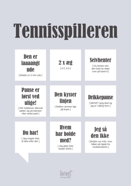 Plakat Tennisspilleren