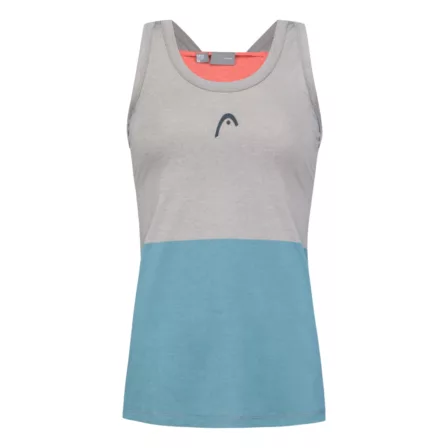 Head Padel Tech Tank Top Women Grey/Electric Blue - OLD
