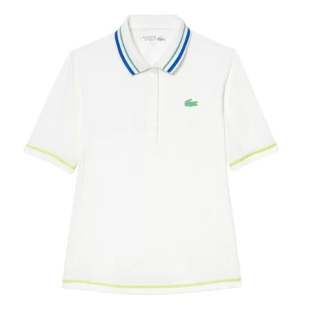Lacoste Ultra-Dry Pique Polo Shirt Women White - OLD