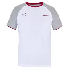 Babolat Crew Neck Tee Juan Lebron White/White