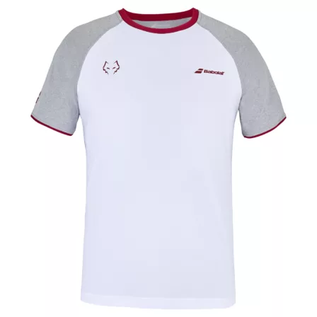 Babolat Crew Neck Tee Juan Lebron White/White