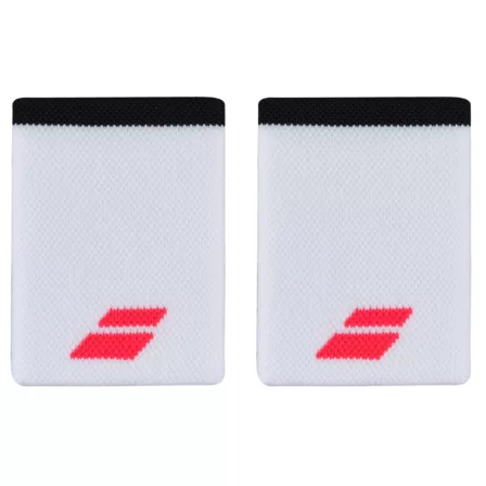 Babolat Logo Jumbo Wristband White/Strike Red