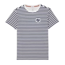 Lacoste Ultra-Dry Roland Garros Edition T-shirt White/Navy Blue