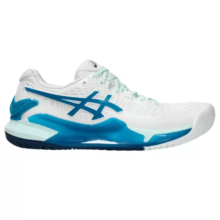 Asics Gel-Resolution 9 Women White/Teal Blue