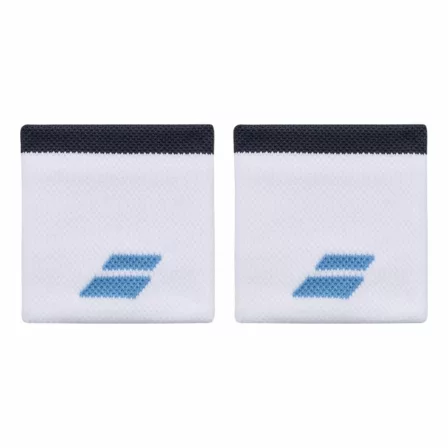 Babolat Logo Wristband White/Drive Blue