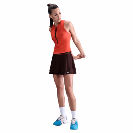 Nike Court Slam Dri-FIT High-Waisted Tennis Skirt Burgundy Crush