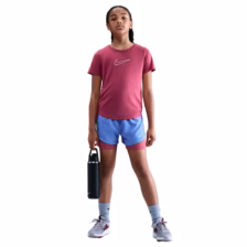 Nike One Fitted Girls Dri-FIT Short-Sleeve Top Sweet Beet