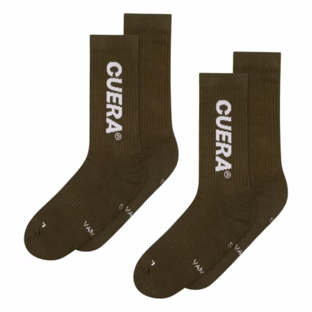Cuera Padel Socks 2-Pack Army/White