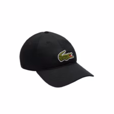 Lacoste Crocodile Badge Cotton Twill Cap Black