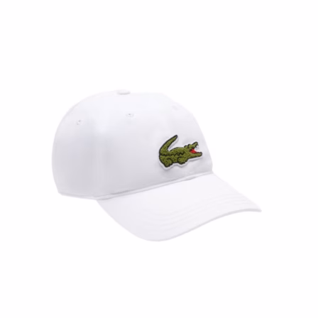 Lacoste Crocodile Badge Cotton Twill Cap White