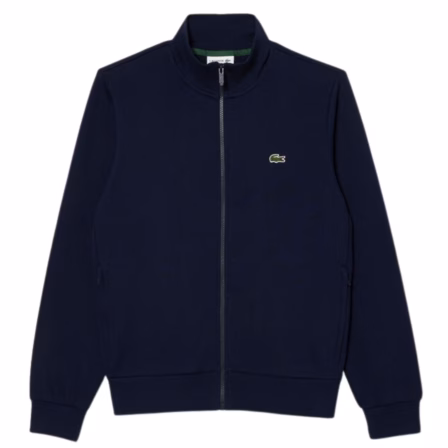 Lacoste Zip-Up High Neck Fleece Sweatshirt Navy